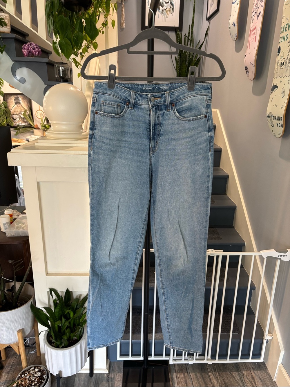 Light Wash Women's Straight Leg Jeans Size 4 Tall